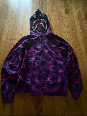 Bape | Sweaters | Bape X Fcrb Shark Full Zip Hoodie | Poshmark
